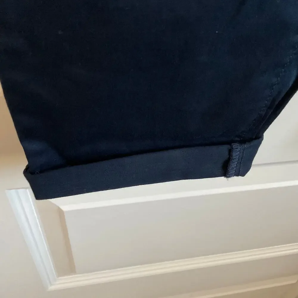 LOFT Navy Blue Ankle Length Casual Pants with Belt -‎ Size 2 - NEW